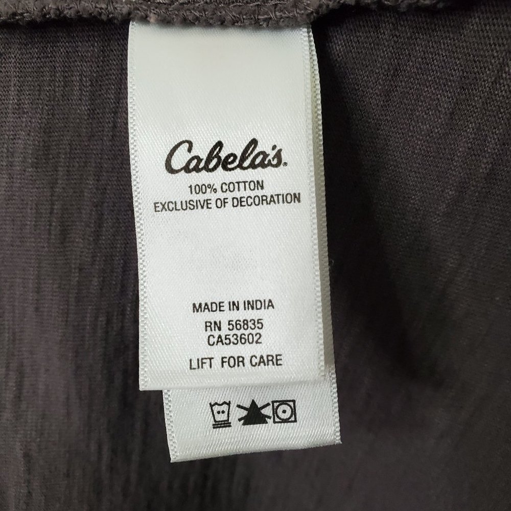 Cabelas NWT Womens Size L Dress Rosemont Side Ruched Cotton Long Lace Brown Gray - Picture 11 of 15